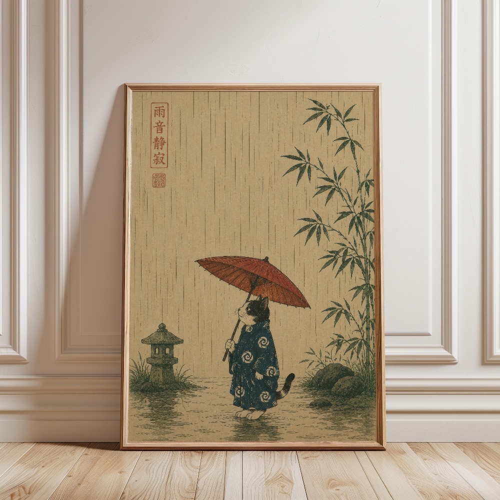 Черный кот, едящий рамен, дожд – обзор и цена Japanese Lifestyle In Japanese